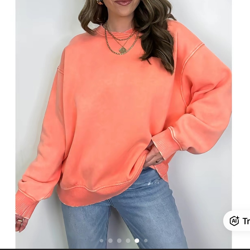 Zenana Coral Oversized Pullover